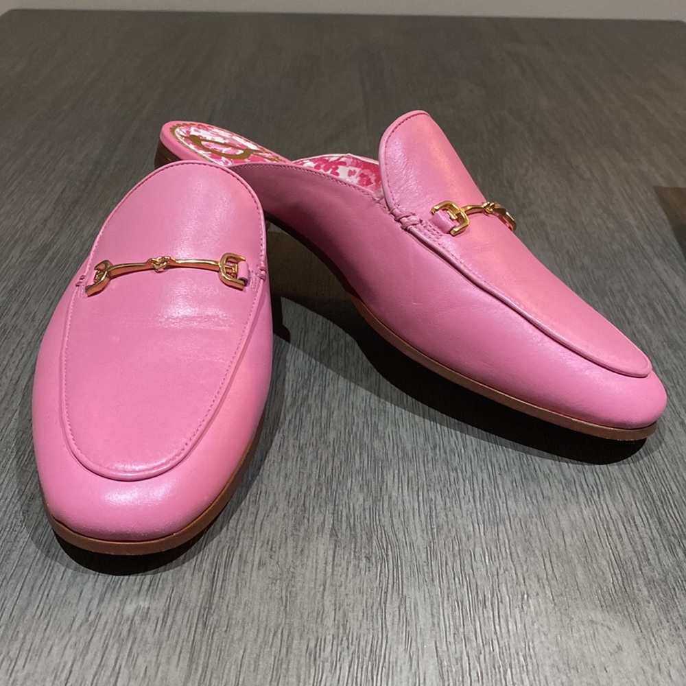 ***WORN ONCE*** Sam Edelmen Linnie Bit Mule - Pink Leather - Size US 10 (Women)